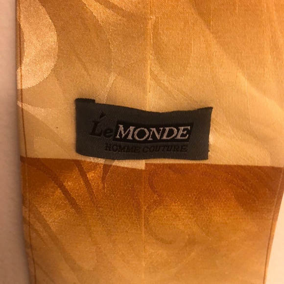 Le monde home couture tie gold yellow brown - Picture 3 of 8